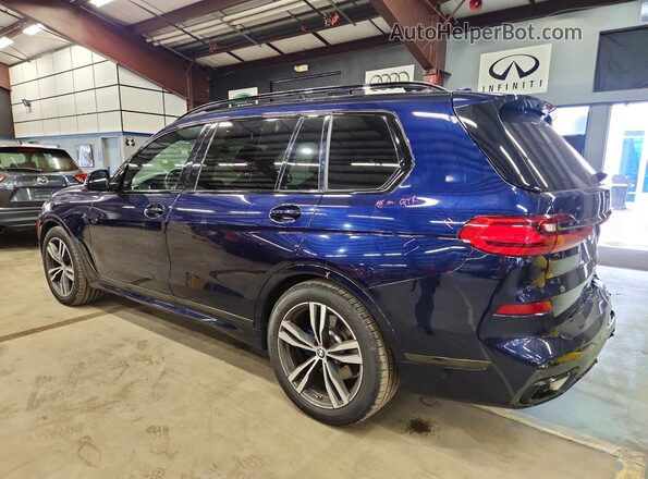 5UXCW2C05M9H18746 2021 BMW X7 Blue Trasero izquierdo
