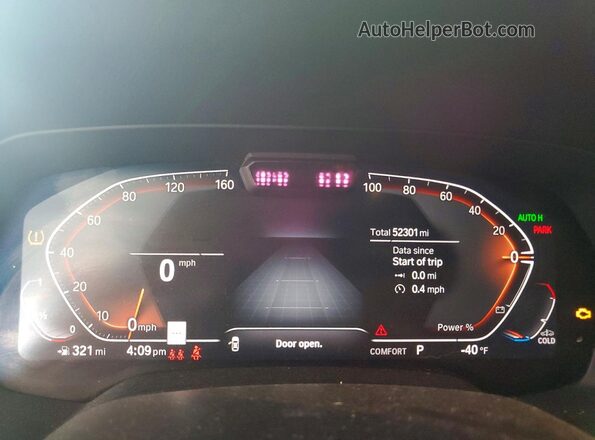 5UXCW2C0XM9G83671 2021 BMW X7 Blue ხელსაწყოთა პანელის ხედი