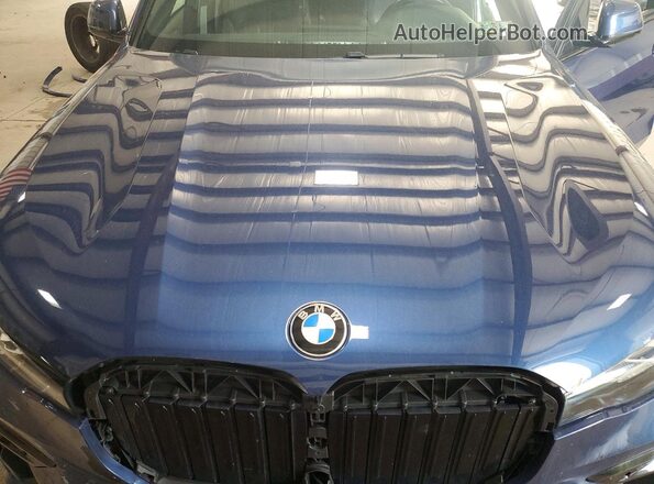5UXCW2C0XM9G83671 2021 BMW X7 Blue ძრავის განყოფილების ხედი