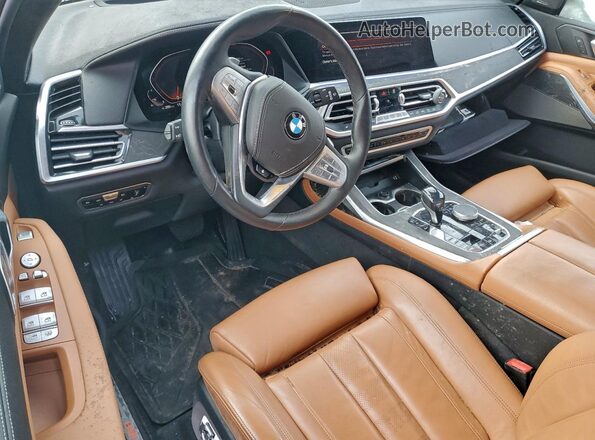 5UXCW2C56KL084016 2019 BMW X7 Black წინა პანელის ხედი