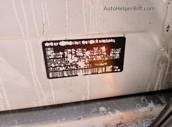 5UXCX4C55KLS36313 2019 BMW X7 White ძრავის განყოფილების ხედი