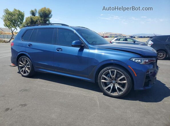 5UXCX4C56KLS37731 2019 BMW X7 Синий Передняя правая четверть