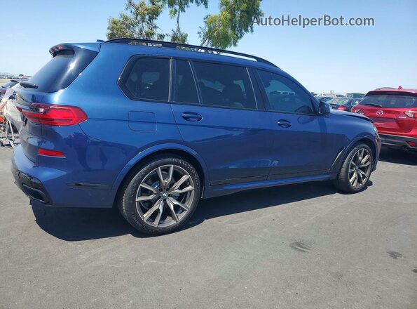 5UXCX4C56KLS37731 2019 BMW X7 Синий Задняя правая четверть