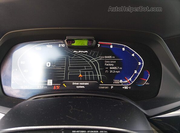 5UXCX6C18M9F67950 2021 BMW ALPINA Синий Вид задних сидений