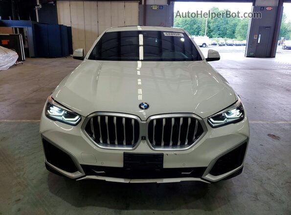 5UXCY4C00L9D49475 2020 BMW X6 White წინა ხედი