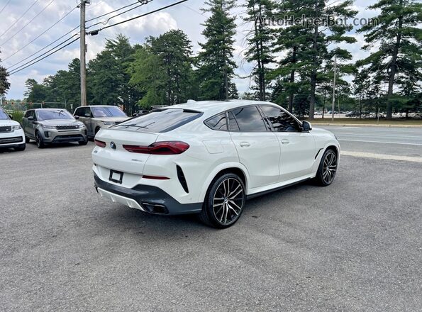 5UXCY4C01M9E83977 2021 BMW X6 White Delantero derecho