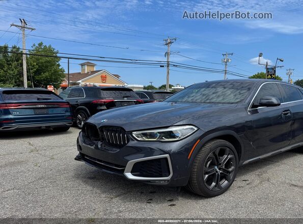 5UXCY4C02M9D86075 2021 BMW X6 Gray Առջևի ձախ երեք քառորդ տեսարան