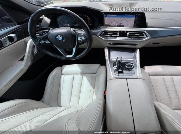 5UXCY4C02M9D86075 2021 BMW X6 Gray VIN կոդի պիտակի տեսք