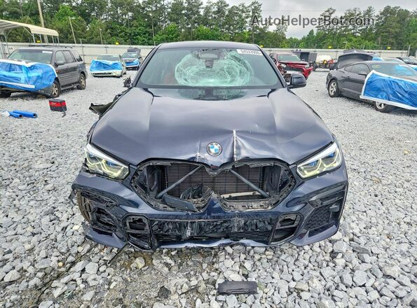 5UXCY6C00N9L56406 2022 BMW X6 Blue Widok z przodu