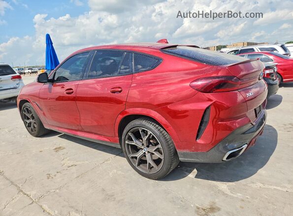 5UXCY6C01M9G25210 2021 BMW X6 Бордовый Задняя левая четверть
