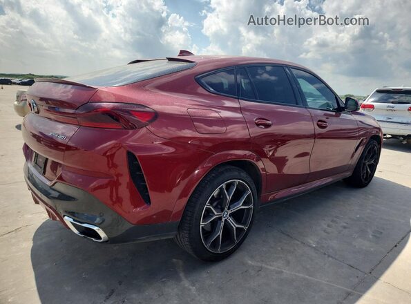 5UXCY6C01M9G25210 2021 BMW X6 Бордовый Задняя правая четверть