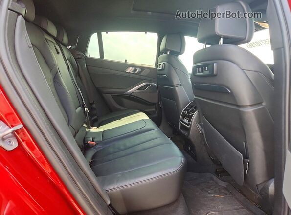 5UXCY6C01M9G25210 2021 BMW X6 Бордовый Вид задней части салона
