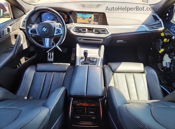 5UXCY6C01N9M19626 2022 BMW X6 Blue Dashboard view