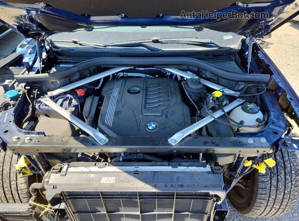 5UXCY6C01N9M19626 2022 BMW X6 Blue Engine compartment view
