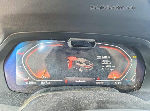 5UXCY6C02P9R83286 2023 BMW X6 Gray Սարքավորումների վահանակի տեսք