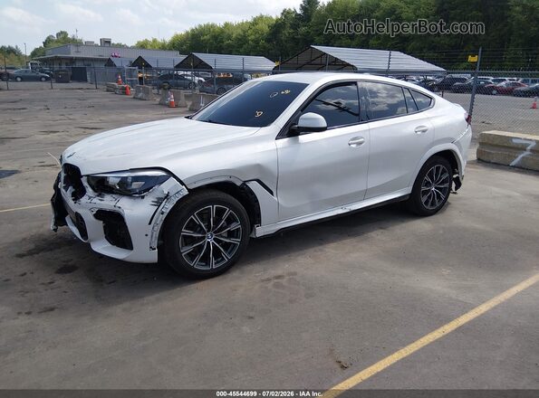 5UXCY6C03M9E61989 2021 BMW X6 White Передня ліва чверть
