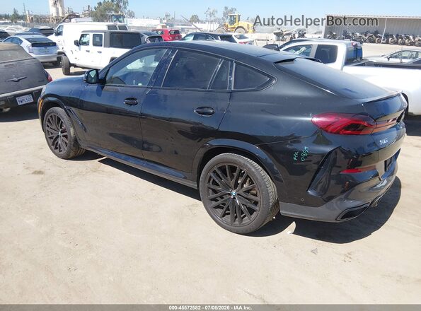5UXCY6C06N9M42450 2022 BMW X6 Black Trasero izquierdo