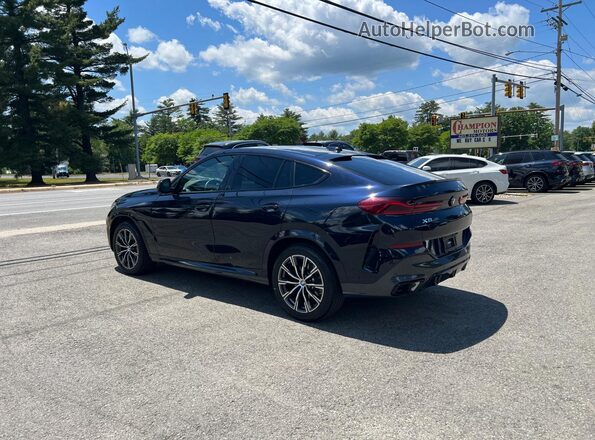 5UXCY6C07N9K62118 2022 BMW X6 Blue Задня права чверть