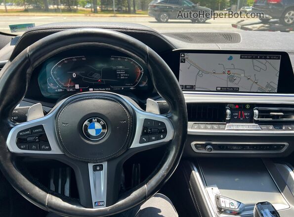 5UXCY6C07N9K62118 2022 BMW X6 Blue Вид салону спереду