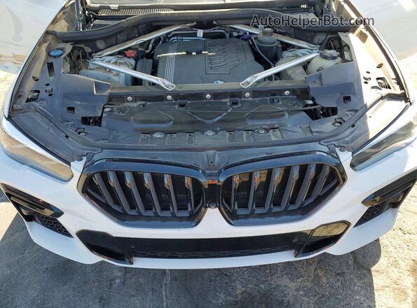 5UXCY6C07N9K62314 2022 BMW X6 White Вид підкапотного простору