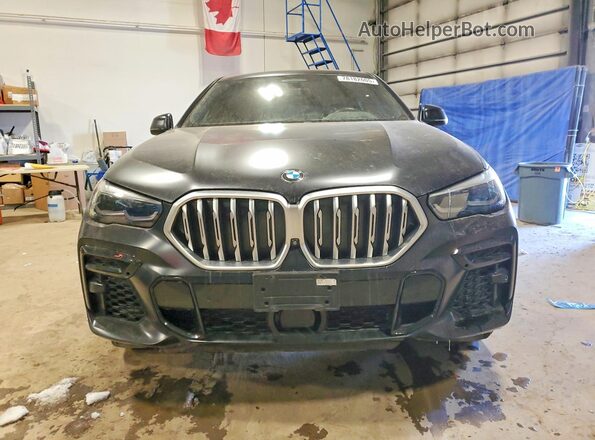 5UXCY6C07N9M14379 2022 BMW X6 Black Widok z przodu