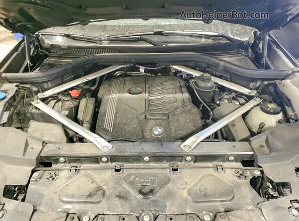 5UXCY6C07N9M14379 2022 BMW X6 Black Widok wnętrza z tyłu