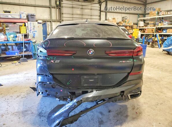 5UXCY6C07N9M14379 2022 BMW X6 Black Widok z tyłu