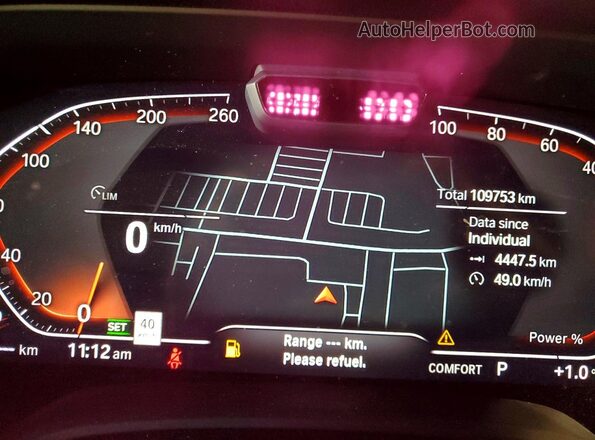 5UXCY6C07N9M14379 2022 BMW X6 Black Widok zestawu wskaźników