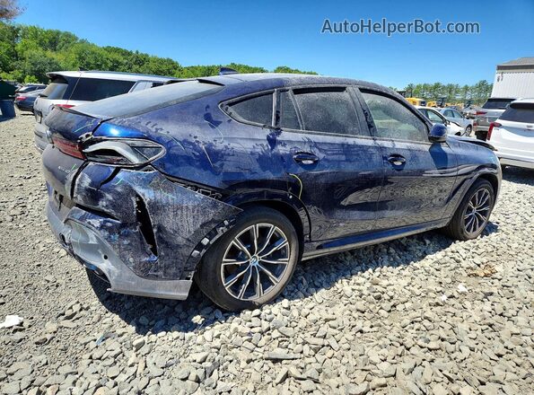 5UXCY6C08N9K30133 2022 BMW X6 Blue Rear right