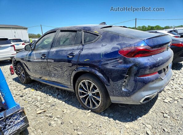 5UXCY6C08N9K30133 2022 BMW X6 Blue Rear left