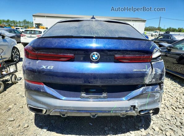 5UXCY6C08N9K30133 2022 BMW X6 Blue Rear view