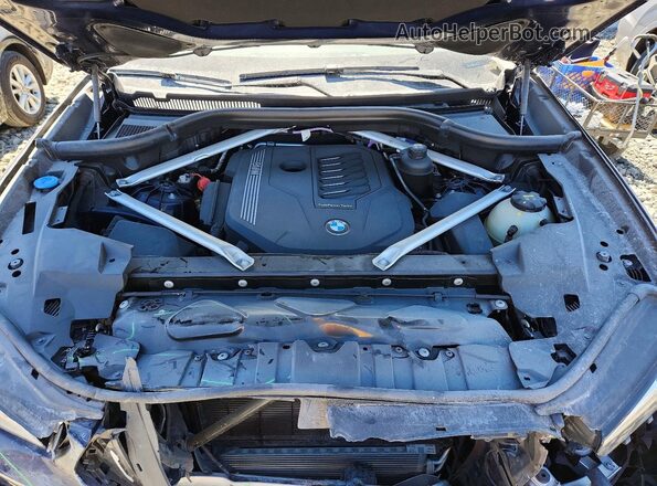 5UXCY6C08N9K30133 2022 BMW X6 Blue Engine compartment view