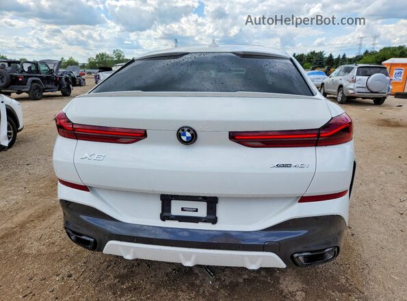 5UXCY6C0XM9E28374 2021 BMW X6 White Rear view
