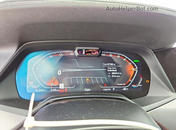 5UXCY6C0XM9E28374 2021 BMW X6 White Instrument cluster view