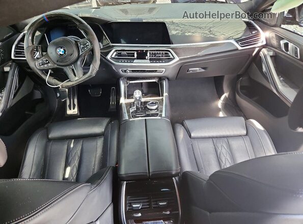 5UXCY8C02N9K45397 2022 BMW X6 Black წინა პანელის ხედი