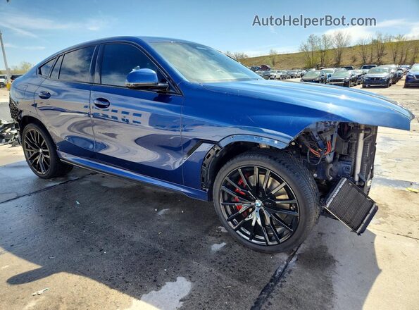 5UXCY8C04N9J15072 2022 BMW X6 Blue წინა მარჯვენა