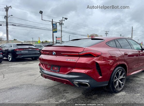 5UXCY8C09M9E51267 2021 BMW X6 Red Задня права чверть