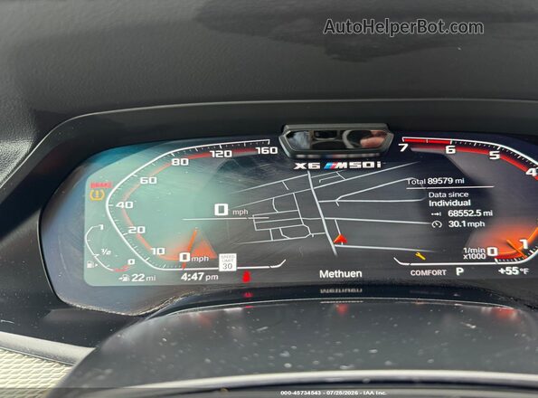 5UXCY8C09M9E51267 2021 BMW X6 Red Вид задніх сидінь