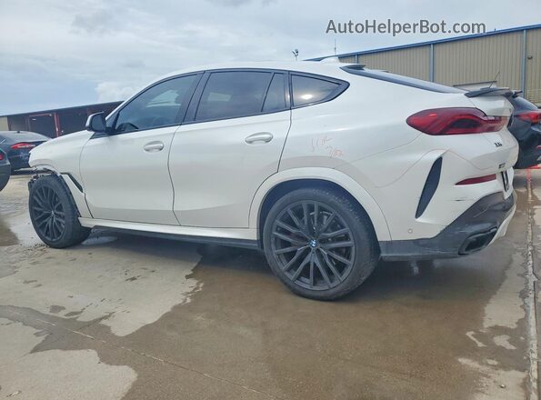 5UXCY8C0XM9D82847 2021 BMW X6 White Trasero izquierdo