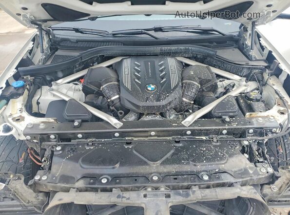 5UXCY8C0XM9D82847 2021 BMW X6 White Vista del compartimento del motor