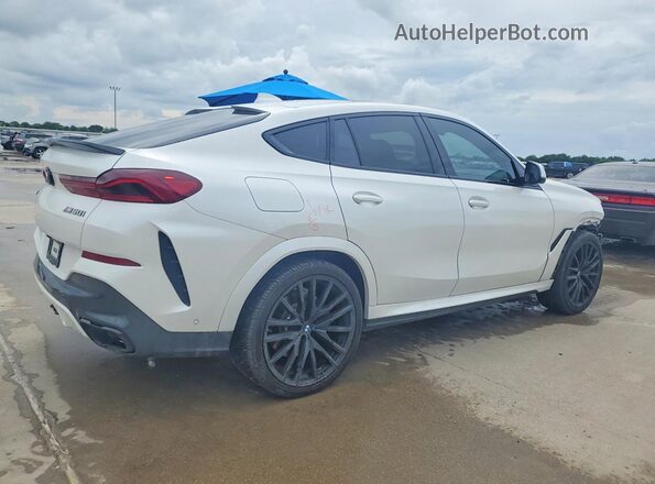 5UXCY8C0XM9D82847 2021 BMW X6 White Trasero derecho