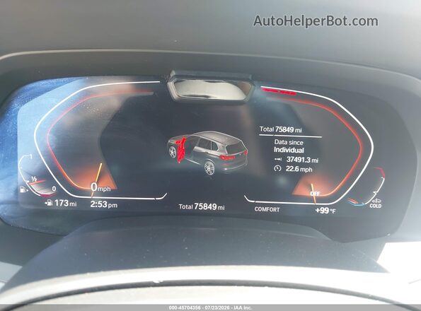 5UXJU2C50KLN64792 2019 BMW X5 Black Widok tylnych siedzeń