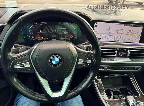 5UXJU2C51KLN65059 2019 BMW X5 Black Widok wnętrza z przodu