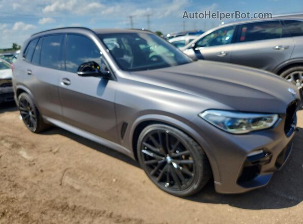 5UXJU2C52KLN65250 2019 BMW X5 Gray Передня права чверть