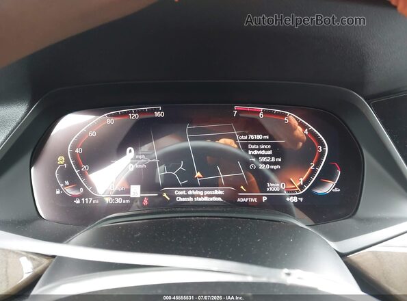 5UXJU2C55KLN66327 2019 BMW X5 White Widok tylnych siedzeń