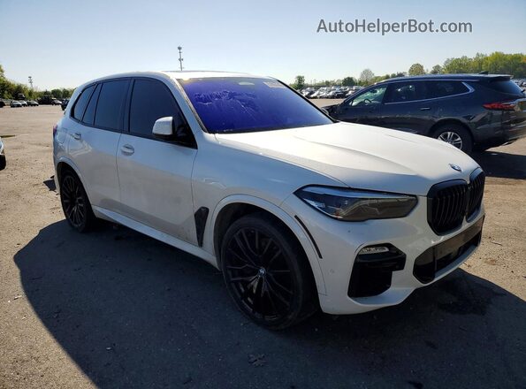 5UXJU4C01LLE45623 2020 BMW X5 White Передня права чверть