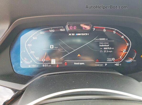 5UXJU4C02N9L72081 2022 BMW X5 White Widok zestawu wskaźników