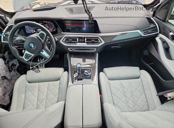 5UXJU4C04P9P88202 2023 BMW X5 Black წინა პანელის ხედი