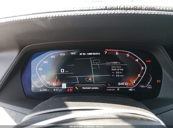 5UXJU4C05P9P04551 2023 BMW X5 White უკანა სავარძლების ხედი