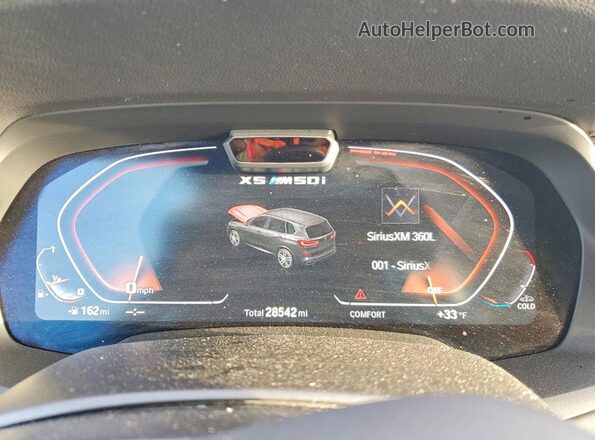 5UXJU4C09P9P95713 2023 BMW X5 Black Vista del cuadro de instrumentos